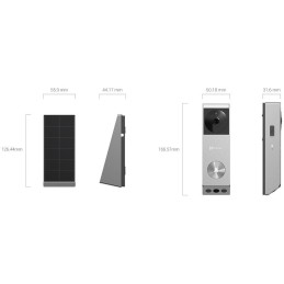 EZVIZ chytrý zvonek se dvěma kamerami EP3X Pro/ Wi-Fi/ videotelefon/ rozlišení 2048x1296/ IP65/ stříbrný