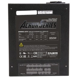 Zalman zdroj  ZM850-ARX / 850W / ATX / akt. PFC / 135mm ventilátor / 100 - 240V / 80+ Platinum / modular