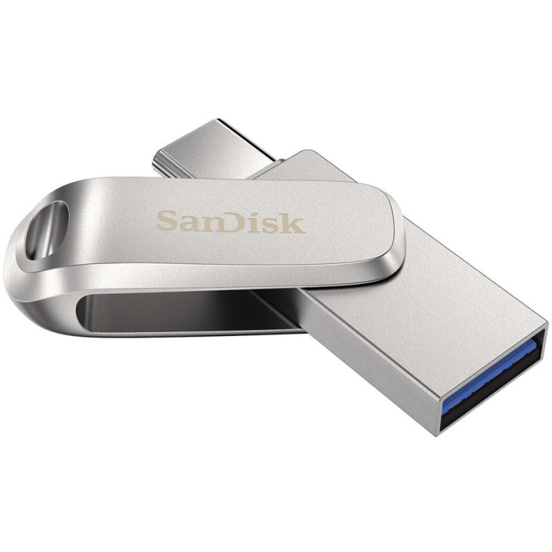 SanDisk Ultra Dual Drive Luxe USB-C 32GB / USB 3.0 Typ-C /  USB 3.0 Typ-A / stříbrný