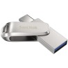 SanDisk Ultra Dual Drive Luxe USB-C 64GB / USB 3.0 Type-C / USB 3.0 Type-A / silver
