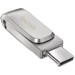 SanDisk Ultra Dual Drive Luxe USB-C 256GB / USB 3.0 Typ-C /  USB 3.0 Typ-A / stříbrný