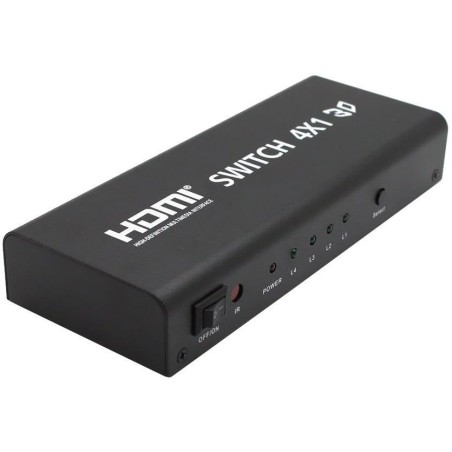 PremiumCord HDMI switch 4:1 / dálkové ovladání / s napájecím adaptérem