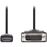 NEDIS kábel HDMI/ konektor HDMI zástrčka - 24 + 1-pinová zástrčka DVI-D/ čierny/ blister/ 3m
