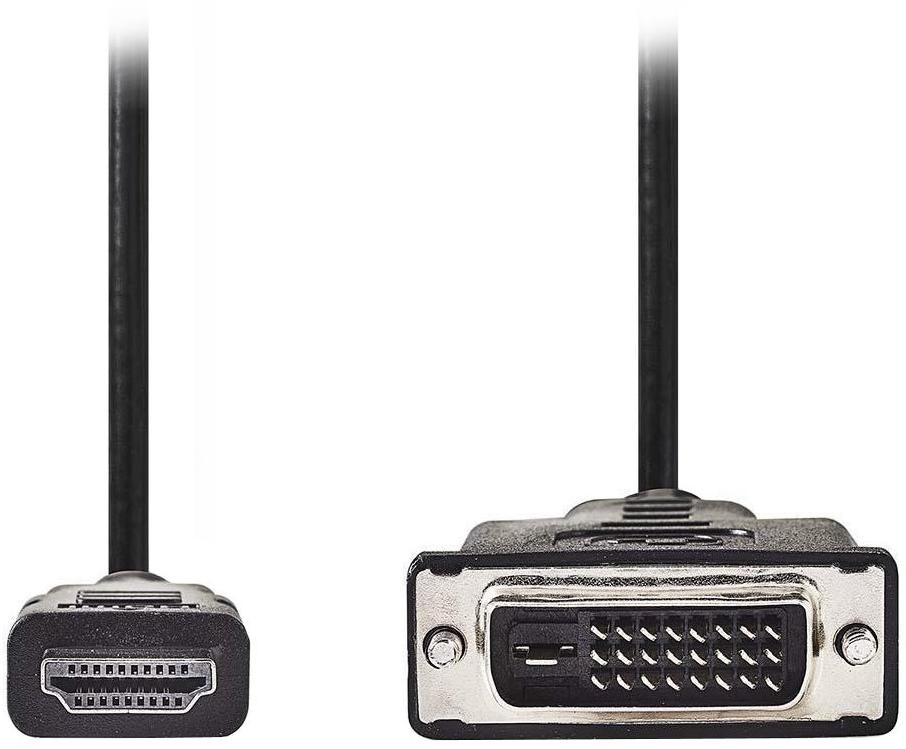 NEDIS kábel HDMI/ konektor HDMI zástrčka - 24 + 1-pinová zástrčka DVI-D/ čierny/ blister/ 3m