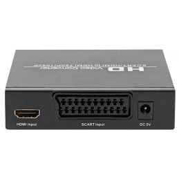 NEDIS převodník/ SCART + HDMI vstup - HDMI výstup/ Full HD/ antracit