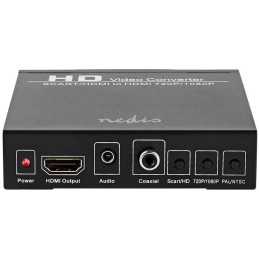 NEDIS převodník/ SCART + HDMI vstup - HDMI výstup/ Full HD/ antracit