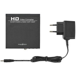 NEDIS převodník/ SCART + HDMI vstup - HDMI výstup/ Full HD/ antracit