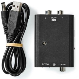 NEDIS převodník digitálního zvuku na stereofonní/ 1cestný/ zásuvka RCA + zásuvka Toslink/ 2x zásuvka RCA (Stereo)