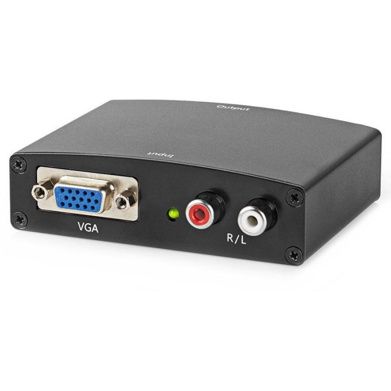 NEDIS převodník VGA na HDMI/ 2x RCA/ černý