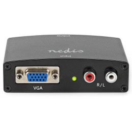 NEDIS převodník VGA na HDMI/ 2x RCA/ černý