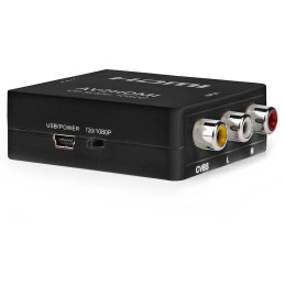 NEDIS převodník smíšeného videa na HDMI/ 3x RCA/ černý