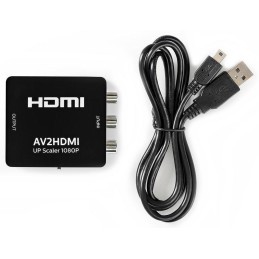 NEDIS převodník smíšeného videa na HDMI/ 3x RCA/ černý