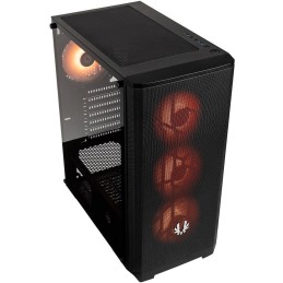 BitFenix skříň Nova Mesh SE TG ARGB / ATX / 4x120mm ARGB / USB 3.0 / tvrzené sklo / černá