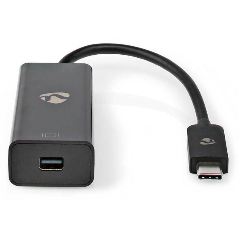 NEDIS kabelový adaptér USB 3.2 Gen 1/ USB-C zástrčka - Mini DisplayPort zásuvka/ kulatý/ černý/ 20cm