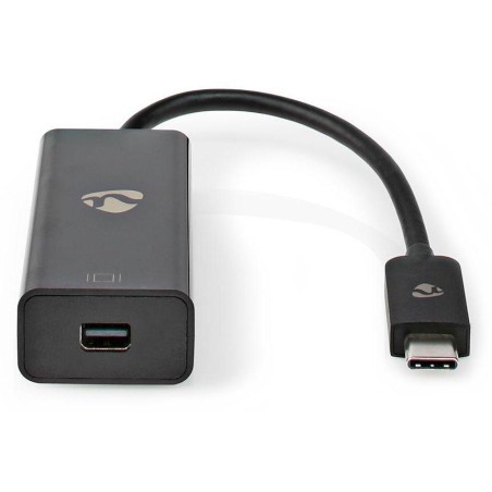 NEDIS kabelový adaptér USB 3.2 Gen 1/ USB-C zástrčka - Mini DisplayPort zásuvka/ kulatý/ černý/ 20cm