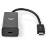 NEDIS káblový adaptér USB 3.2 Gen 1/ USB-C zástrčka - Mini DisplayPort zásuvka/ okrúhly/ čierny/ 20cm