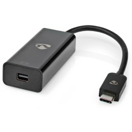 NEDIS kabelový adaptér USB 3.2 Gen 1/ USB-C zástrčka - Mini DisplayPort zásuvka/ kulatý/ černý/ 20cm