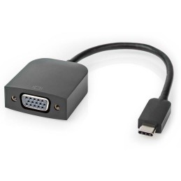 NEDIS kabelový adaptér USB 3.2 Gen 1/ USB-C zástrčka - VGA (D-SUB) zásuvka/ kulatý/ černý/ 20cm