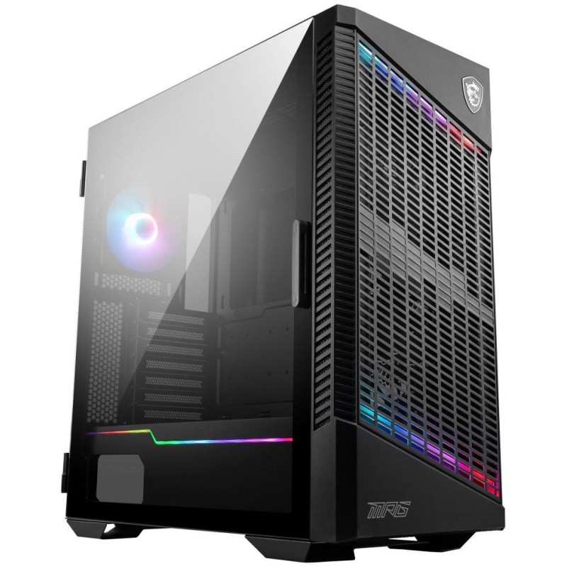 MSI skříň MPG VELOX 100P AIRFLOW/ bez zdroje/ levé temp. sklo/ 3x 120mm/ 1x 120mm ARGB/1x USB3.1 Type-C/2x USB3.0/ černá