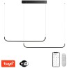 IMMAX NEO LITE PATTINI SMART Pendelleuchte doppelt schwarz 56W mit Unterstützung für BEACON, Wi-Fi, TUYA