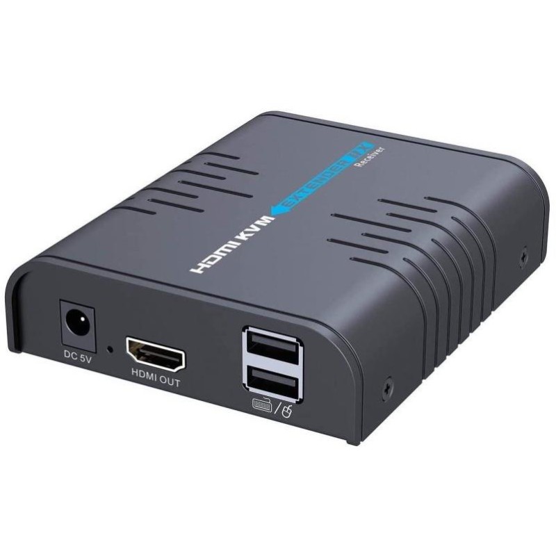 XtendLan HDMI přenos po LAN, pouze přijímač, IP/UDP, 100Mbps@1080p, přenos USB, funkce KVM