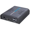 XtendLan HDMI transmission over LAN, receiver only, IP/UDP, 100Mbps@1080p, USB transmission, KVM function