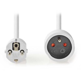 NEDIS napájecí prodlužovací zásuvka/ úhlová/ 1x zásuvka/ bílá/ 3m