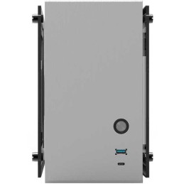 Zalman skříň M2 Mini / mini tower / ITX / 80 mm fan / USB 3.0 / USB 3.1 / riser card / prosklené bočnice / stříbrná