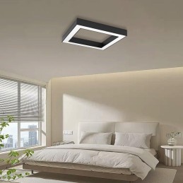 IMMAX NEO CANTO SLIM SMART stropní svítidlo 80 x 80cm 60W černé Zigbee 3.0, TUYA