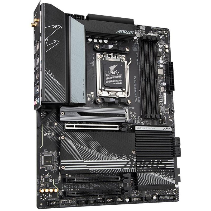 GIGABYTE X670 AORUS ELITE AX / AMD X670 / AM5 / 4x DDR5 DIMM / 4x M.2 / HDMI / USB-C / WiFi / ATX