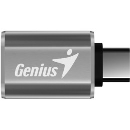 GENIUS ACC-C2A redukce z USB-C na USB-A, kovově šedá