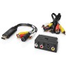 NEDIS Videokonverter/ USB 2.0/ 480p/ A/V-Kabel/ SCART/ 3x Cinch-Buchse/ S-Video-Buchse/ schwarz