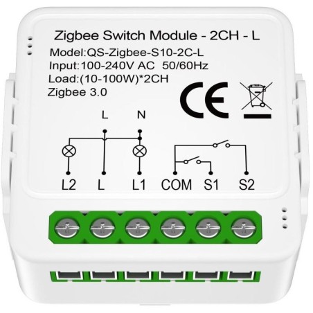 IMMAX NEO SMART kontroler (L) V8 2-tlačítkový Zigbee 3.0, TUYA