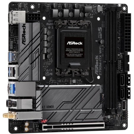 ASRock Z790M-ITX WIFI / Intel Z790 / LGA1700 / 2x DDR5 / 2x M.2 / HDMI / DP / USB-C / WiFi / Mini-ITX