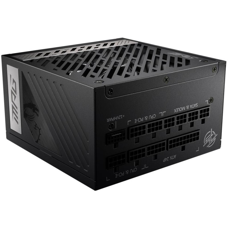 MSI zdroj MPG A850G PCIE5/ 850W/ ATX3.1/ akt. PFC/ 10 let záruka/ 135mm ventilátor/ plně modulární/ 80PLUS Gold