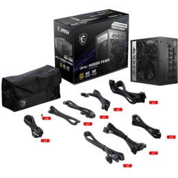 MSI zdroj MPG A1000G PCIE5/ 1000W/ ATX3.1/ akt. PFC/ 10 let záruka/ 135mm ventilátor/ plně modulární/ 80PLUS Gold