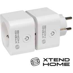 Xtend Home set 2x chytrá interní zásuvka, měření příkonu, správné spínání fáze, Tuya