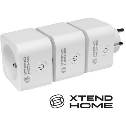 Xtend Home set 3x chytrá interní zásuvka, měření příkonu, správné spínání fáze, Tuya