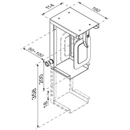 Neomounts CPU-D075BLACK/Držák na PC/pod stůl/výška PC: 20-36 cm/šírka PC: 5-10 cm /černý