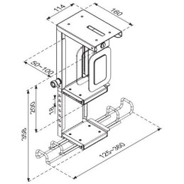 Neomounts  CPU-D075BLACK/LK / CPU Holder (height PC: 20-36 cm / width PC: 5-10 cm, lock) / Black