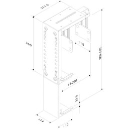Neomounts  CPU-D100BLACK / CPU Holder (height PC: 30-53 cm / width PC: 8-22 cm) / Black