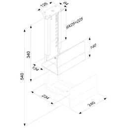 Neomounts  CPU-D200BLACK / CPU Holder (height PC: 39-54 cm / width PC: 13-23 cm) / Black