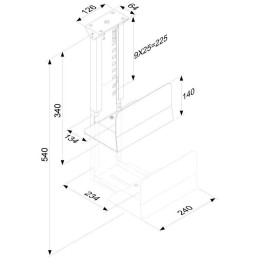 Neomounts  CPU-D200SILVER / CPU Holder (height PC: 39-54 cm / width PC: 13-23 cm) / Silver