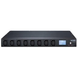 Planet IPM-8221, IP ovládání 8x zásuvek 240V/10A, 1U Rack/desktop, LED+displej, port pro senzor