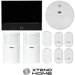 Xtend Home alarmový set, jednotka 7", 2x pohyb čidlo, 2x dveřní čidlo, 4x dálkové ovládání, 1x kouř čidlo, Tuya