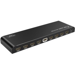 PremiumCord HDMI 2.0 splitter 1-8 porty, 4K x 2K/60Hz, FULL HD, 3D, černý