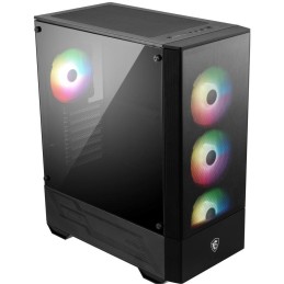 MSI skříň MAG FORGE 112R/ bez zdroje/ levé temperované sklo/ 4x 120 mm A-RGB fan/ 2x USB3.0/ černá