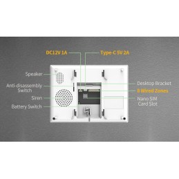 Xtend Home alarmový set, jednotka 7", 2x pohyb čidlo, 2x dveřní čidlo, 4x dálkové ovládání, 1x kouř čidlo, Tuya
