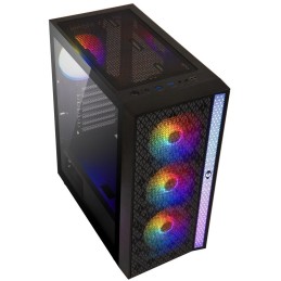 BitFenix skříň Light / ATX / 4x120mm RGB fan / 2xUSB 3.0 / USB 2.0 / tvrzené sklo / černá