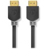 Kabel NEDIS High Speed HDMI 2.0 z Ethernetem/ 4K@60Hz/ pozłacane złącza HDMI-HDMI/ antracyt/ pudełko/ 10m